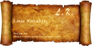 Laux Katalin névjegykártya